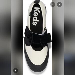 Keds Bow Mary Janes Platform Black And White - Size 8